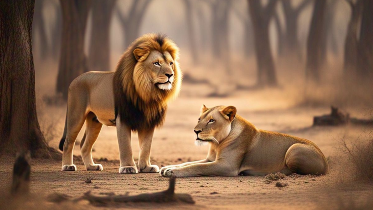 Asiatic lions