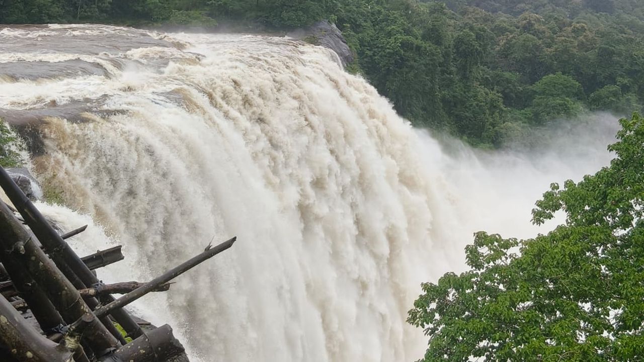 Athirappilly Water Falls Heavy rain