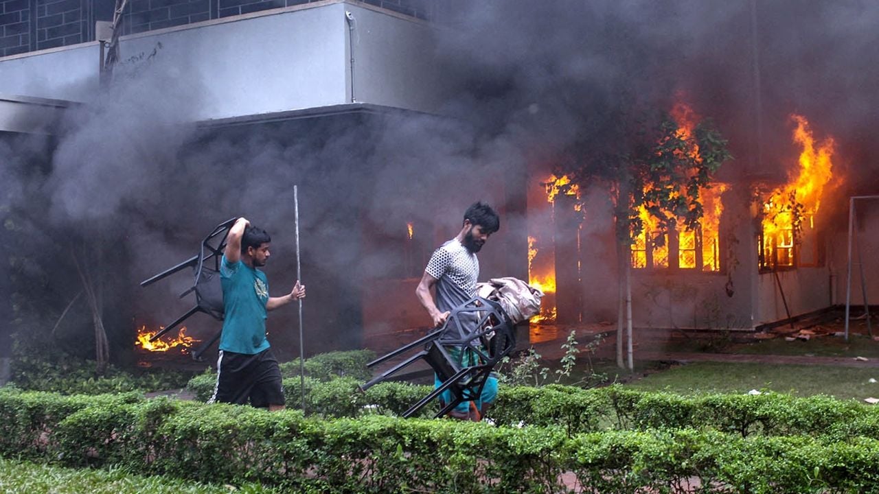Bangabandhu Memorial Museum Burnt