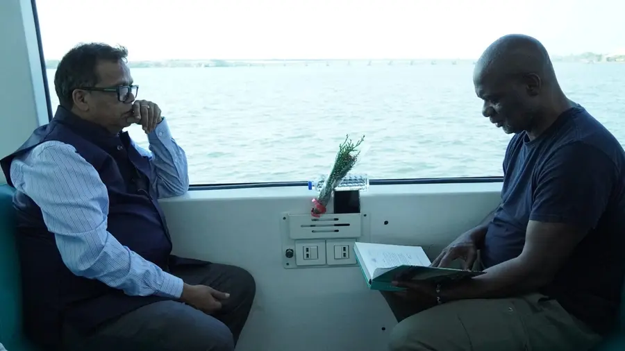 Ben Johnson Visits Kochi Water Metro