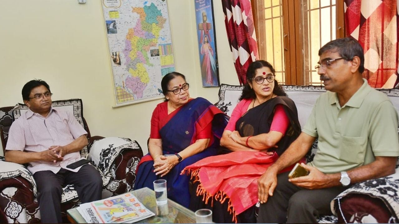 C S Sujatha and P K Sreemathi visits Sister Vandana Francis's family