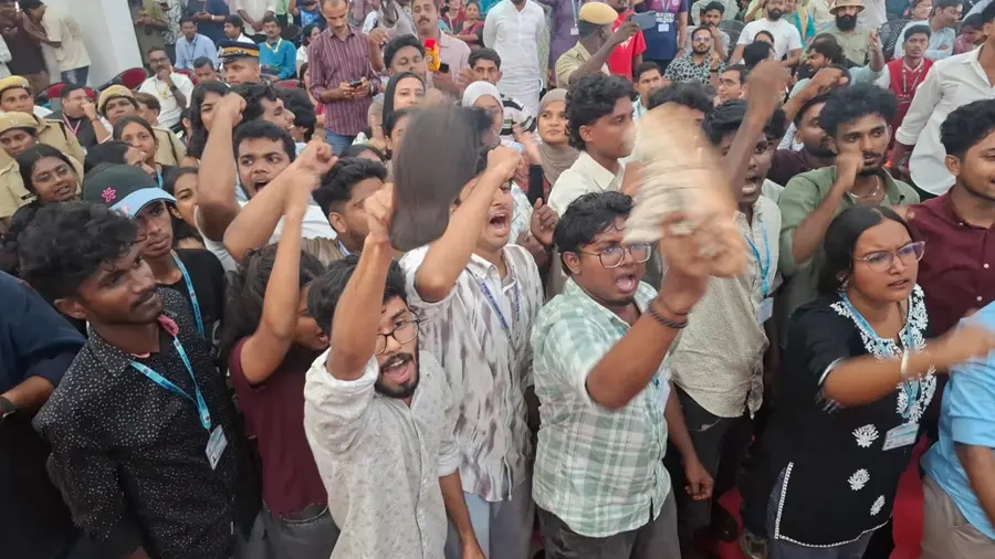 Central university kasargoide students protest