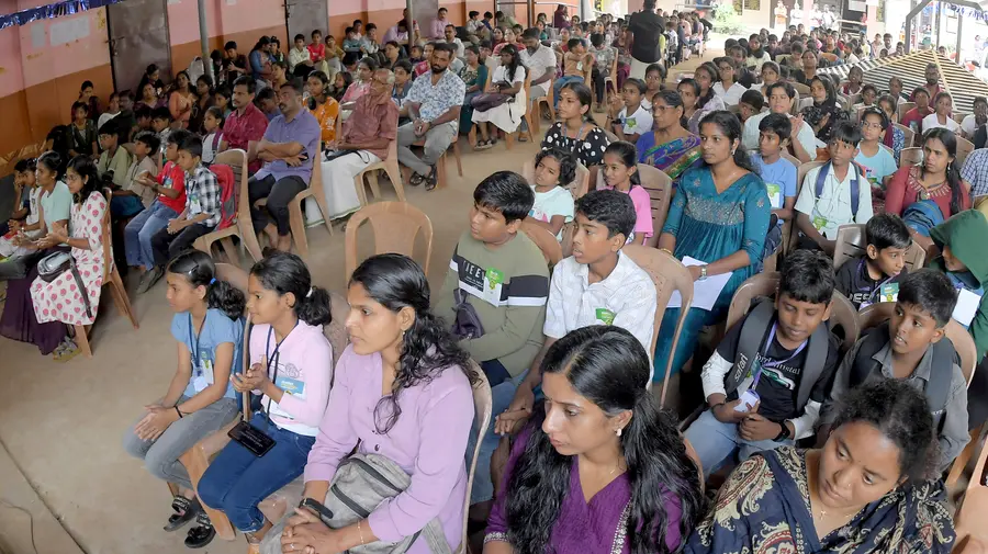 ദേശാഭിമാനി അക്ഷരമുറ്റം ടാലന്റ് ഫെസ്റ്റ് 2026 ഉപജില്ലാ മത്സരത്തിന്റെ ജില്ലാതല ഉദ്ഘാടനത്തിന്റെ സദസ്സ്