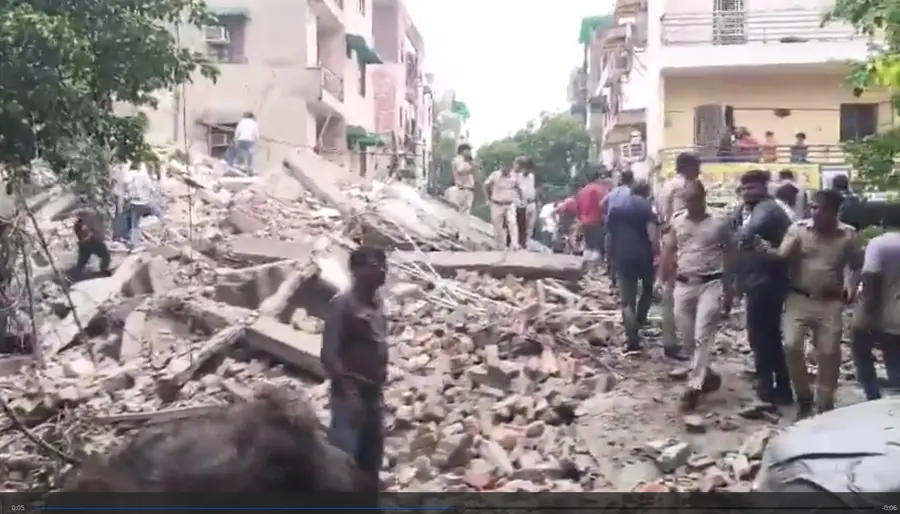 Delhi building collapse