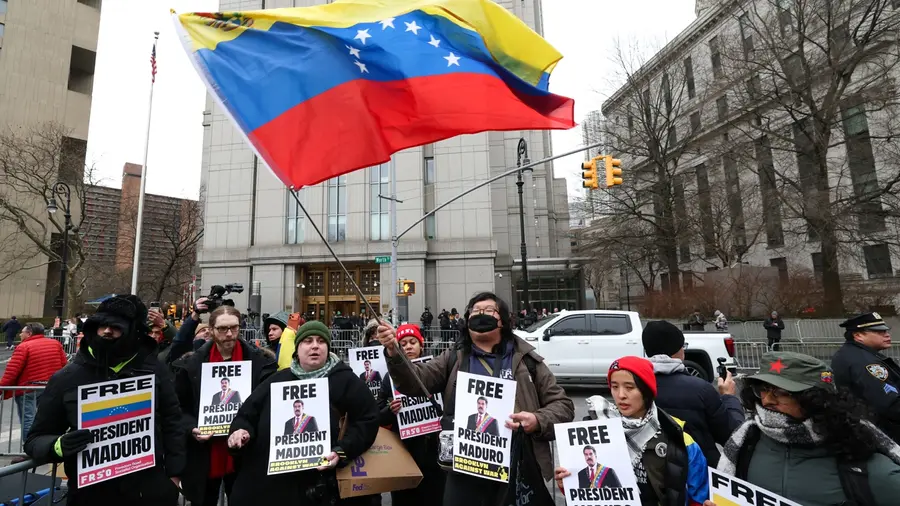 Demonstrators in support of Nicolas Maduro United States