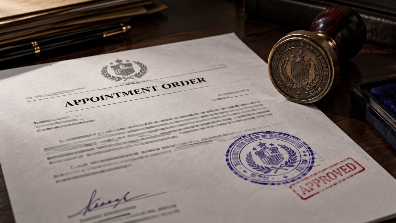 FAKE APPOINTMENT ORDER