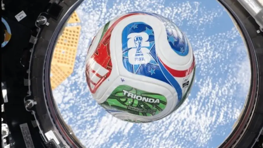 FOOTBAL WC BALL IN SPACE
