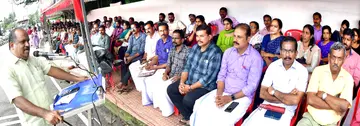 എഫ്എസ്ഇടിഒ തൃശൂർ കലക്ടറേറ്റിന് മുന്നിൽ നടത്തിയ ധർണ കെഎസ്ടിഎ സംസ്ഥാന സെക്രട്ടറി എം കെ നൗഷാദലി ഉദ്ഘാടനം ചെയ്യുന്നു