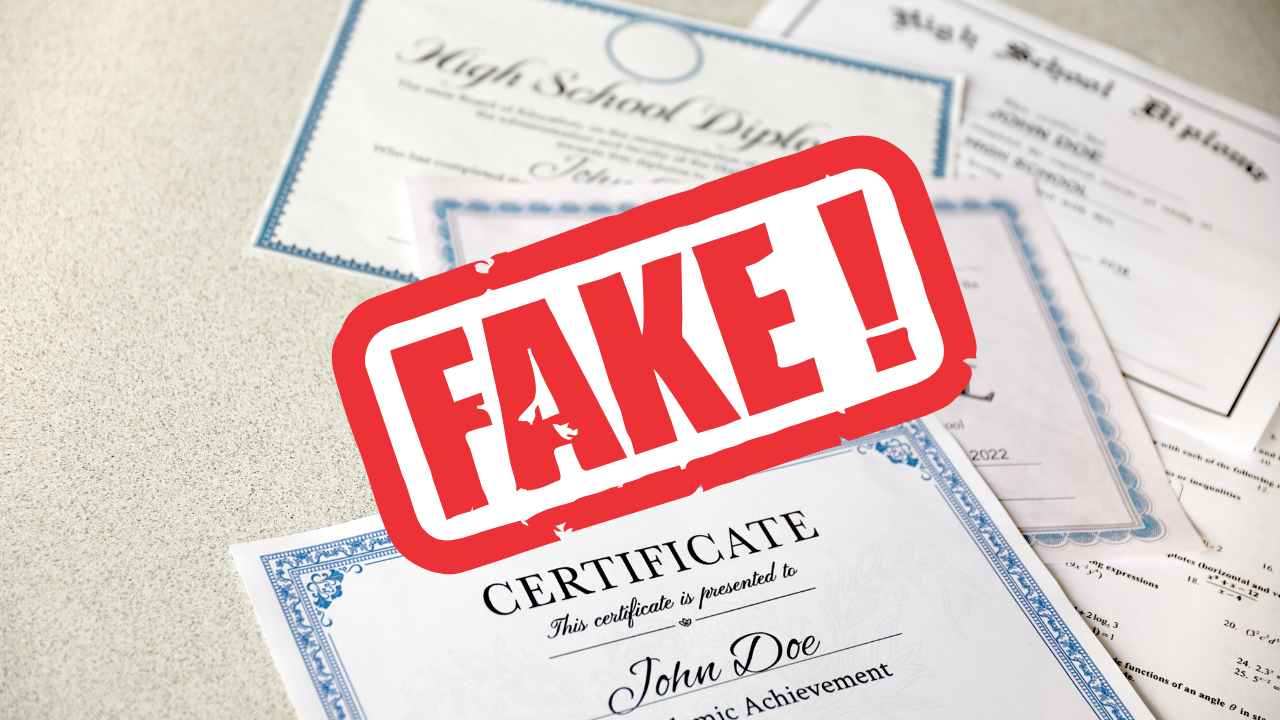 Fake PhD Certificate