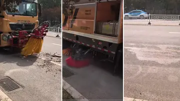 High-speed road sweeper in China.