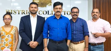 ആലപ്പുഴയിൽ എത്തിയ ഐസിഎൽ ഇഐ സംഘം കലക്‍‍ടർ ഷാജി വി നായരോടൊപ്പം