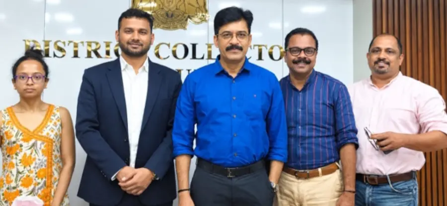 ആലപ്പുഴയിൽ എത്തിയ ഐസിഎൽ ഇഐ സംഘം കലക്‍‍ടർ ഷാജി വി നായരോടൊപ്പം