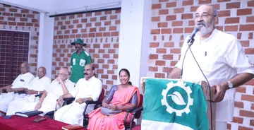 ഇന്ത്യൻ സോഷ്യലിസ്റ്റ് ജനതാദൾ ജില്ലാ സമ്മേളനം സംസ്ഥാന പ്രസിഡന്റ് മാത്യു ടി തോമസ് ഉദ്ഘാടനം ചെയ്യുന്നു