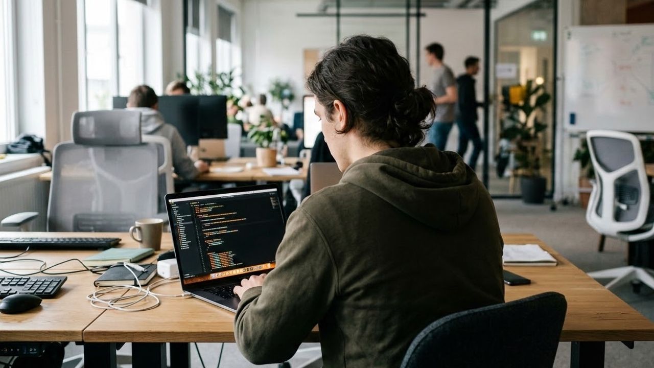 IT Employee Working