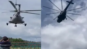 Indian Airforce Helicopter at Nilakkal