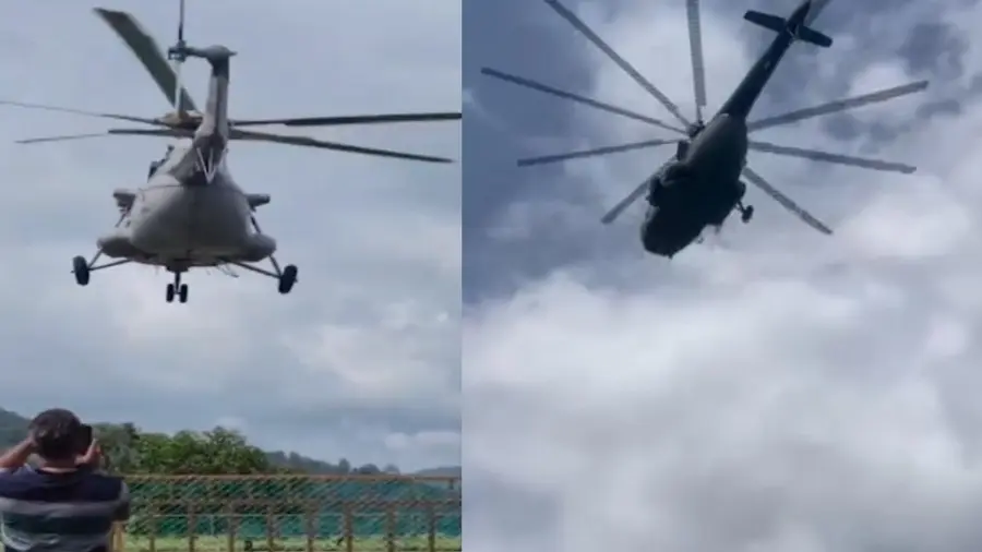 Indian Airforce Helicopter at Nilakkal