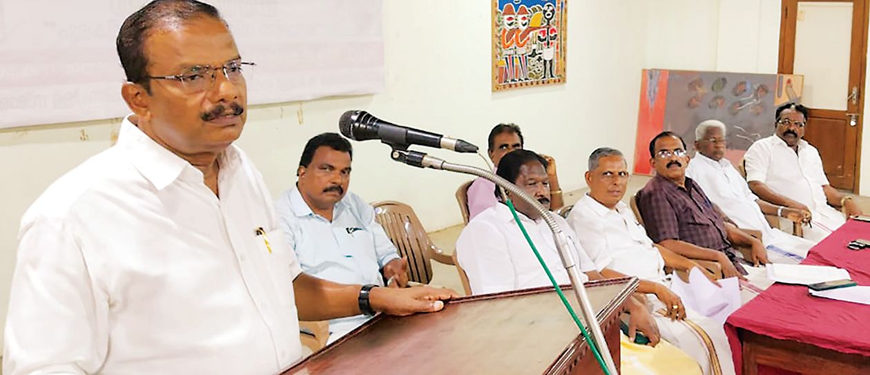 അഖിലേന്ത്യാ കർഷകത്തൊഴിലാളി യൂണിയൻ നാഷണൽ കൗൺസിൽ യോഗത്തിന്റെ സ്വാഗതസംഘം രൂപീകരണയോഗം കെഎസ-്കെടിയു  സംസ്ഥാന ജനറൽ സെക്രട്ടറി എൻ ചന്ദ്രൻ ഉദ്ഘാടനംചെയ്യുന്നു