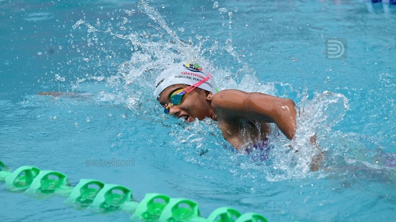KERALA STATE SCHOOL OYMPICS 2025 sub junior girls free style swimming
