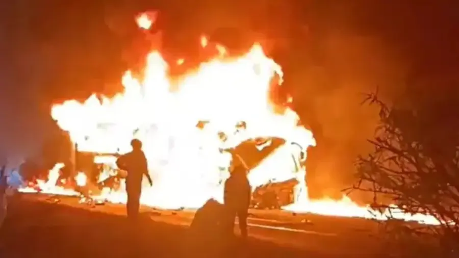 17 Killed as Bus Catches Fire After Collision with Lorry in Karnataka’s ...