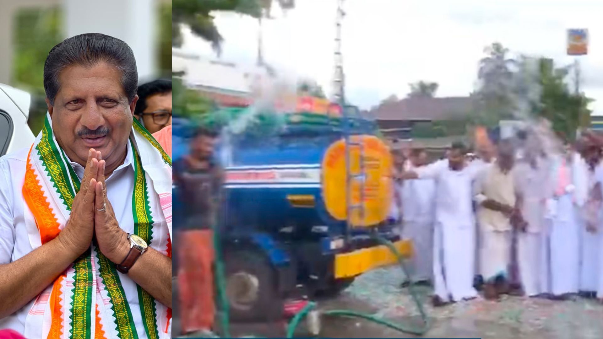 Kerala minister water salute