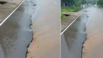Kundamkuzhi road crack