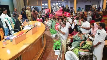 LDF Protest Thiruvananthapuram Corporation