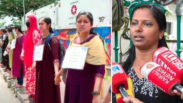 LPST PSC rank Holders Protest Valarmathi