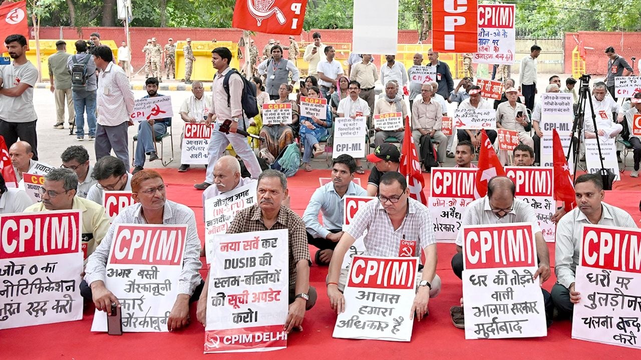 Left Parties Stage Mass Protest at Jantar Mantar