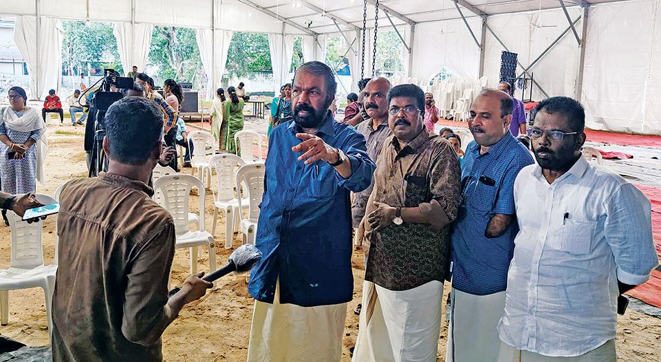 When Minister V Sivankutty visited Kalavoor Govt. Higher Secondary School where the state school entrance ceremony is being held