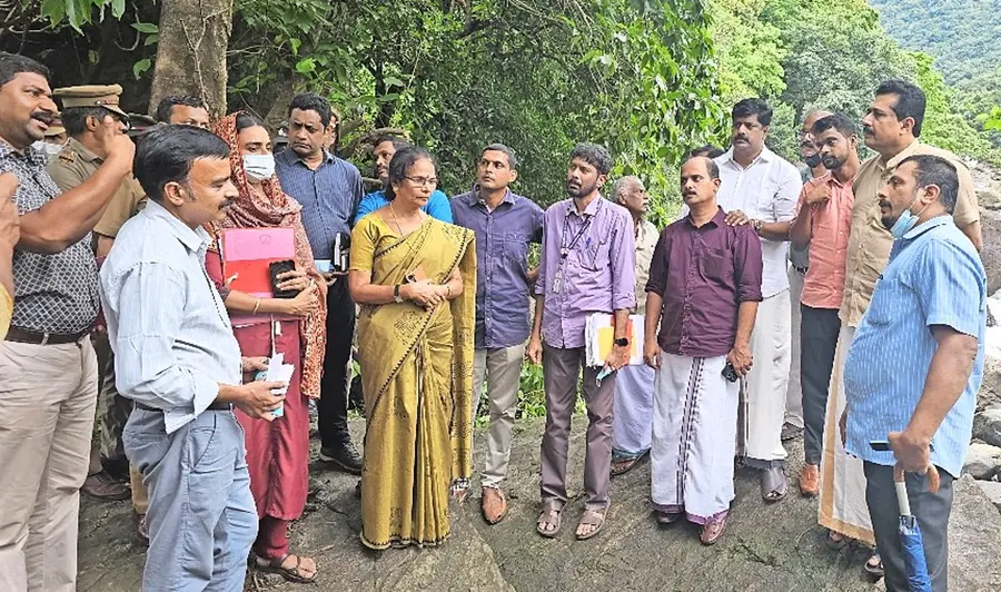 കുരുത്തിച്ചാൽ വെള്ളച്ചാട്ടം ഡിടിപിസി സംഘം സന്ദർശിക്കുന്നു