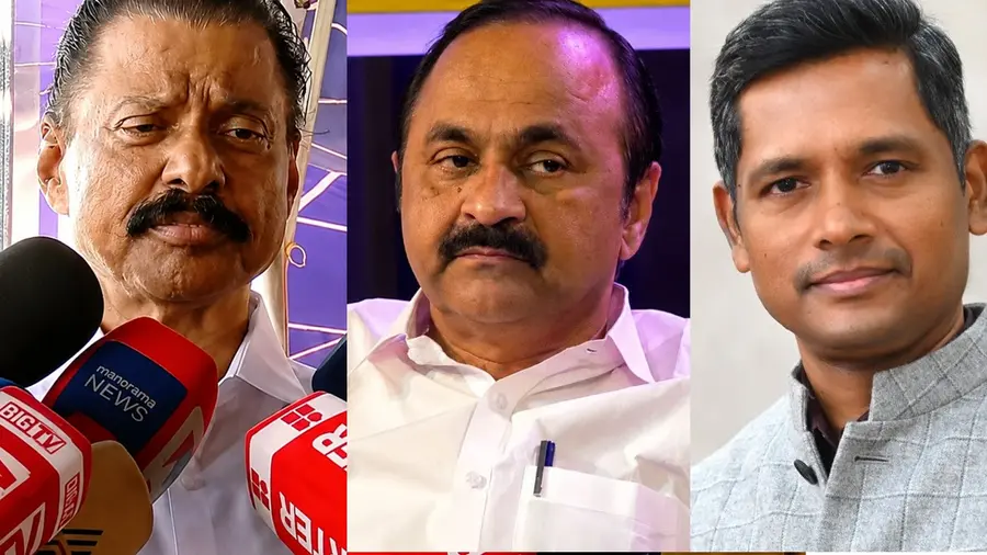 M V Govindan V D Satheesan Rathan U Kelkar.jpg