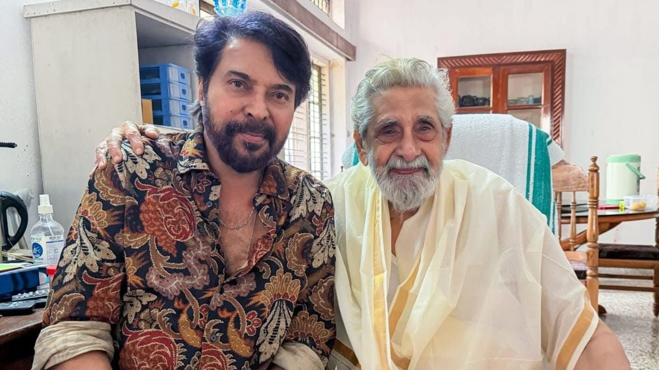 Mammootty with Actor Madhu