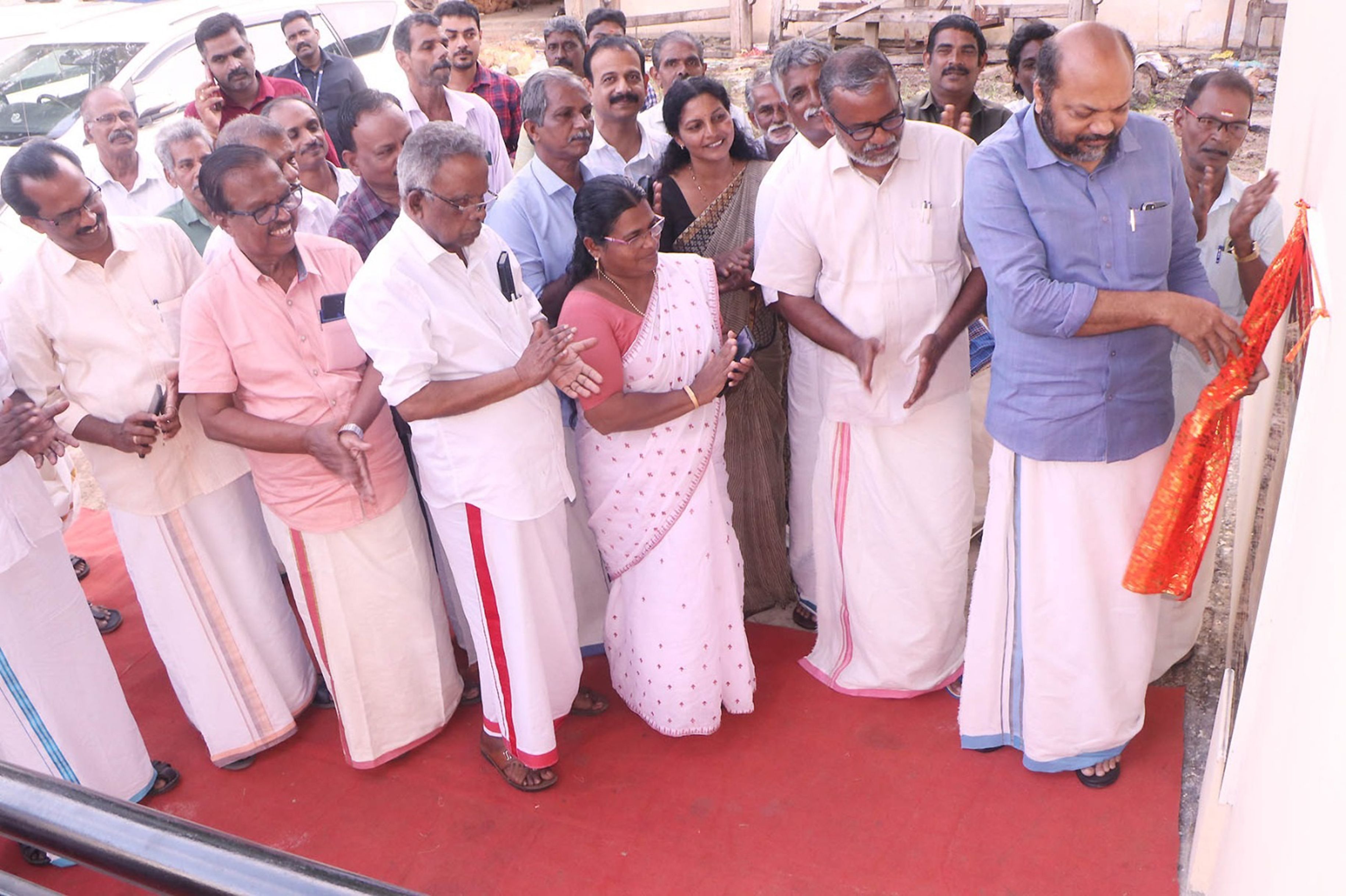 Minister P Rajeev inaugurates the Muhammad Coir Mats and Mattings Cooperative Society Work Shed