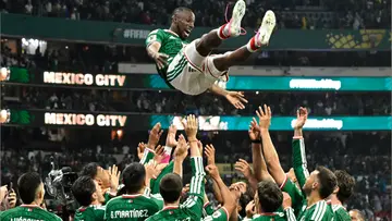 Mexico's players celebrate