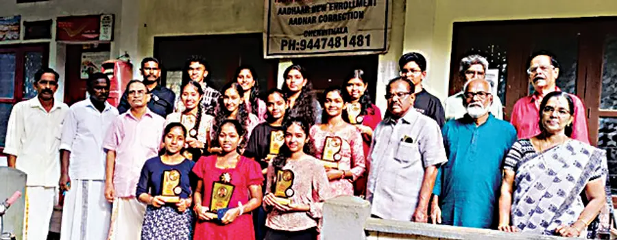 While congratulating the top achievers at the Kalaposhini Library in Thripperunthura