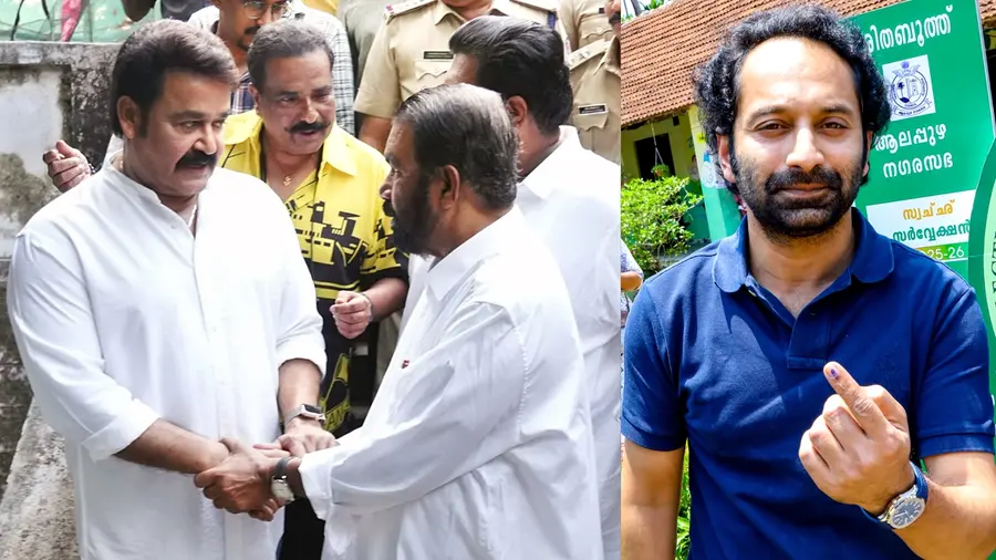 Mohanlal Fahadh Faasil Voting