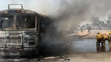 Muzaffarnagar CNG Bus Fire