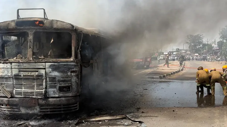 Muzaffarnagar CNG Bus Fire