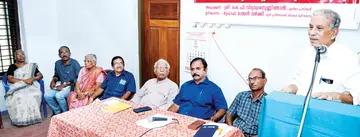 കെഎസ്എസ്പിയു മാവേലിക്കര ടൗൺ കൊറ്റാർകാവ് ഏരിയ കൺവൻഷൻ പ്രൊഫ. മാമ്മൻ വർക്കി ഉദ്ഘാടനംചെയ്യുന്നു