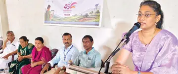 നബാർഡിന്റെ 45 -ാം സ്ഥാപകദിനത്തോടനുബന്ധിച്ച് പരിശീലന പരിപാടി നബാർഡ് ഡപ്യൂട്ടി ജനറൽ മാനേജർ മിനു അൻവർ ഉദ്ഘാടനംചെയ്യുന്നു