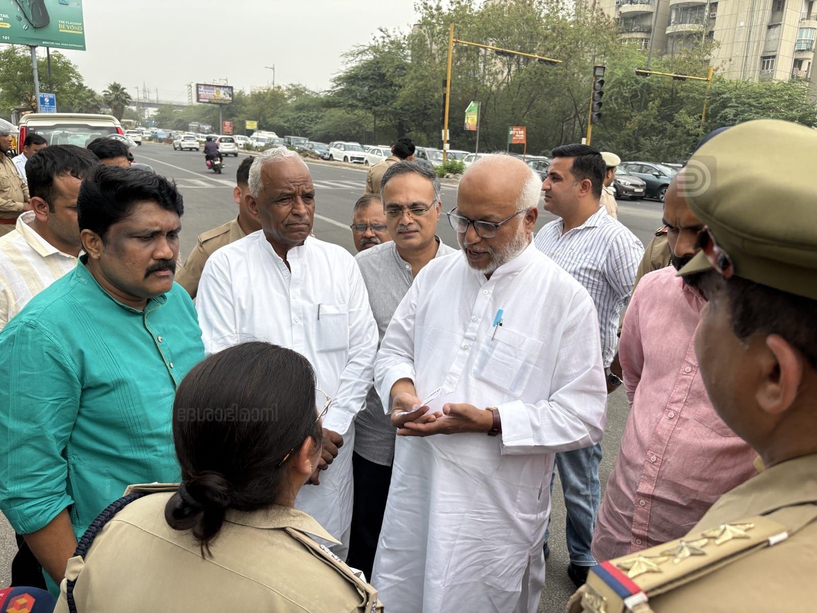 Noida Workers Protest CPIM Delegation visit