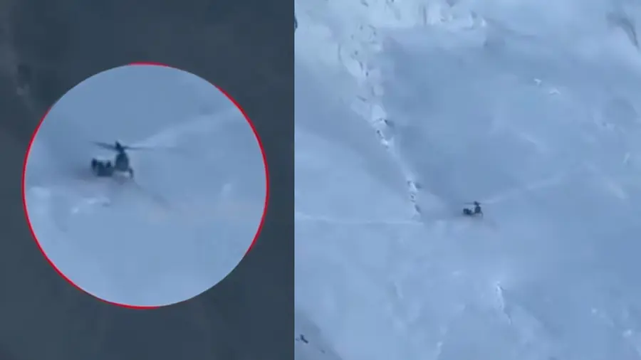 Nun Kun Indian Army helicopter landing