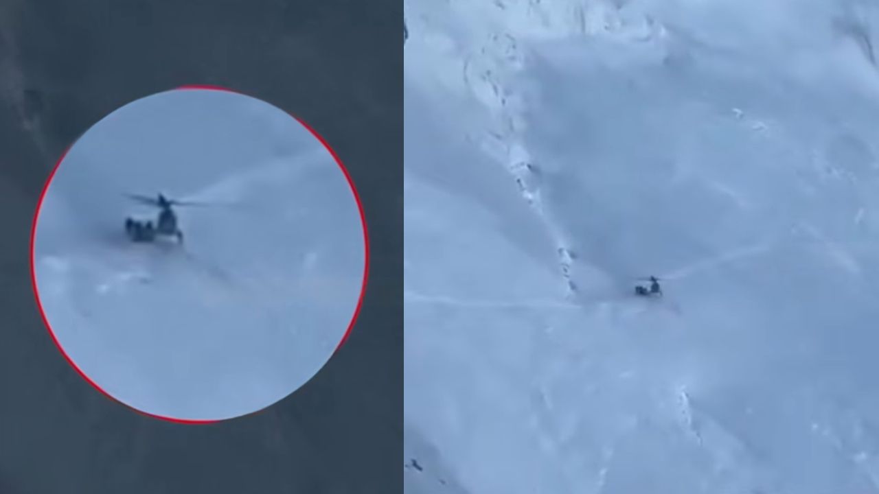 Nun Kun Indian Army helicopter landing