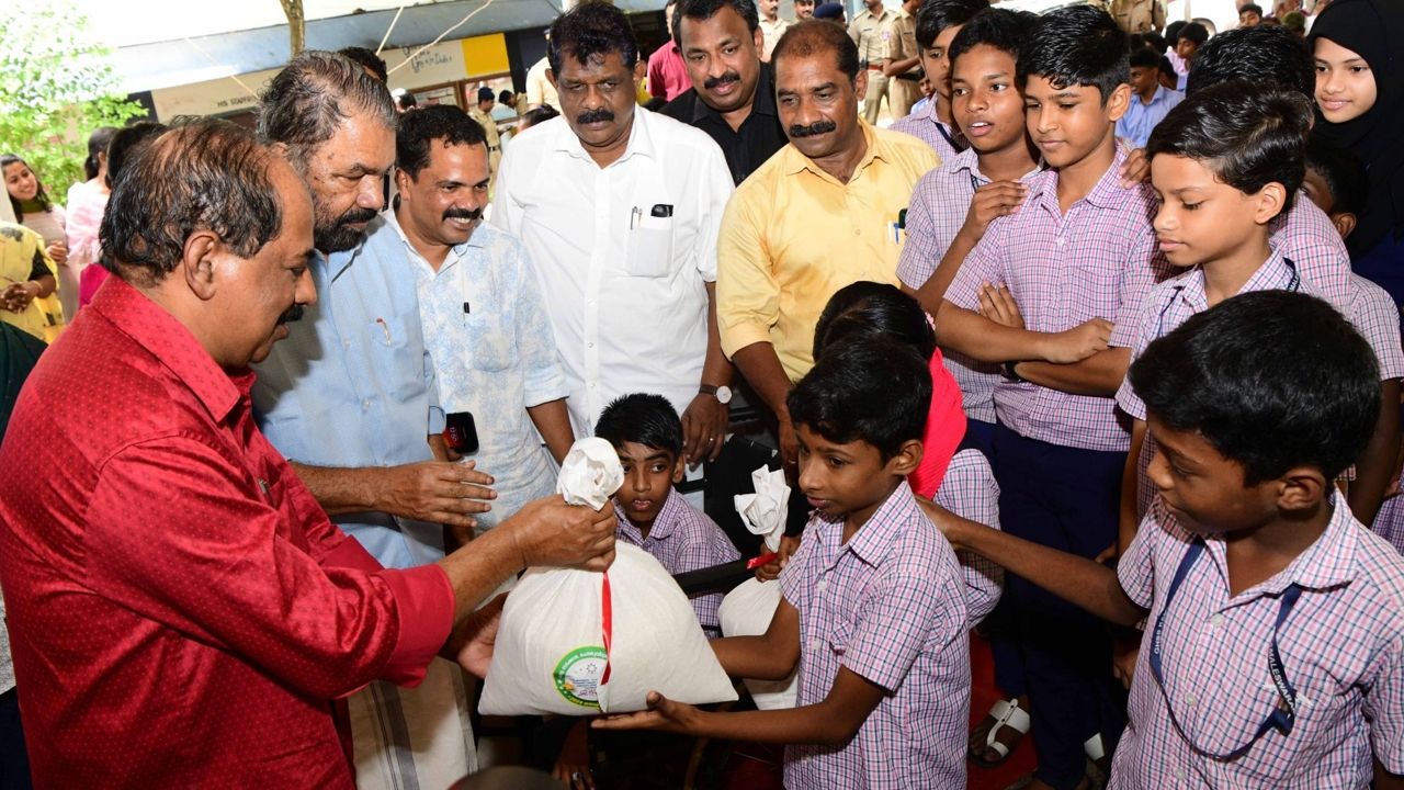 Onam rice for school students