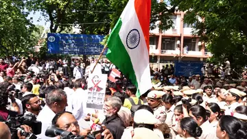 Opposition INDIA Bloc march for gyanesh kumar resignation