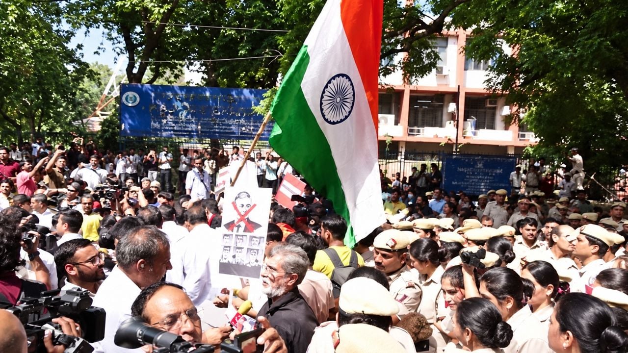 Opposition INDIA Bloc march for gyanesh kumar resignation