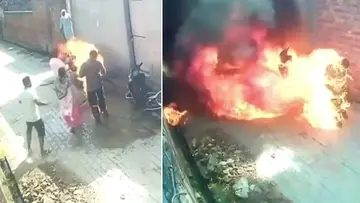 PUNJAB MAN SET ON FIRE MURDER
