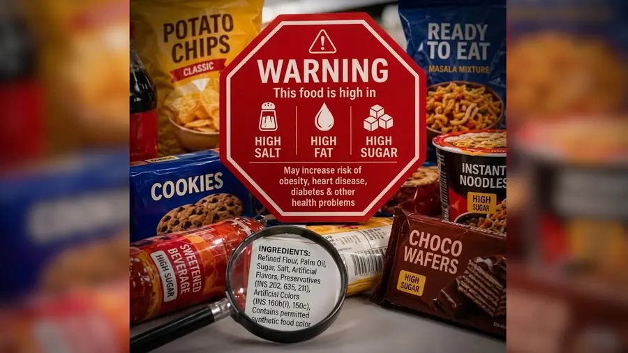 Packed food warning