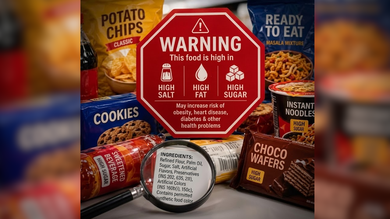 Packed food warning