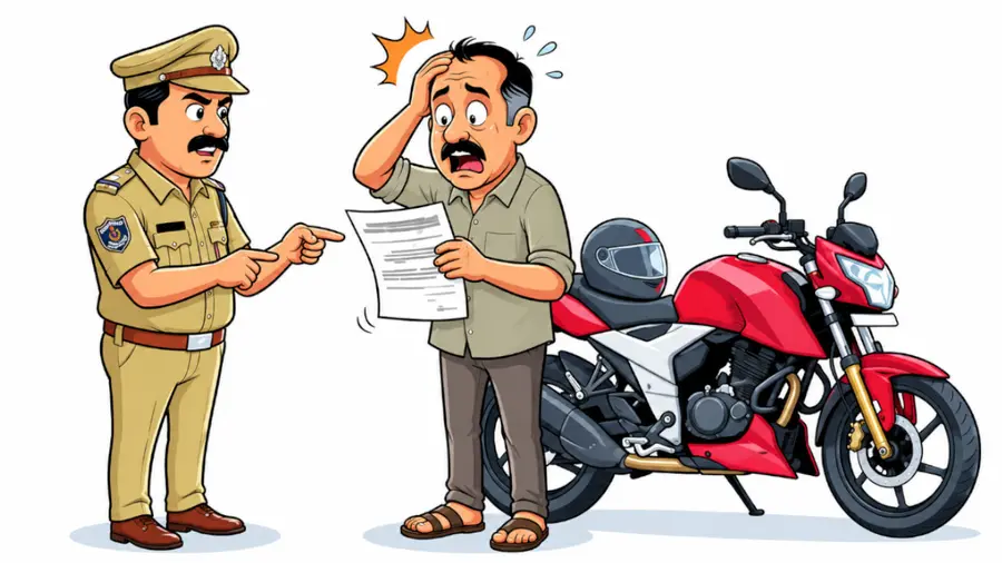 Police Issue Fine for Motorcycle.JPG